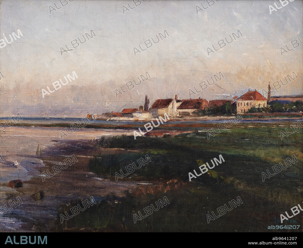 ALBERT GOTTSCHALK. The Works at Kastrup in evening light, 1894.