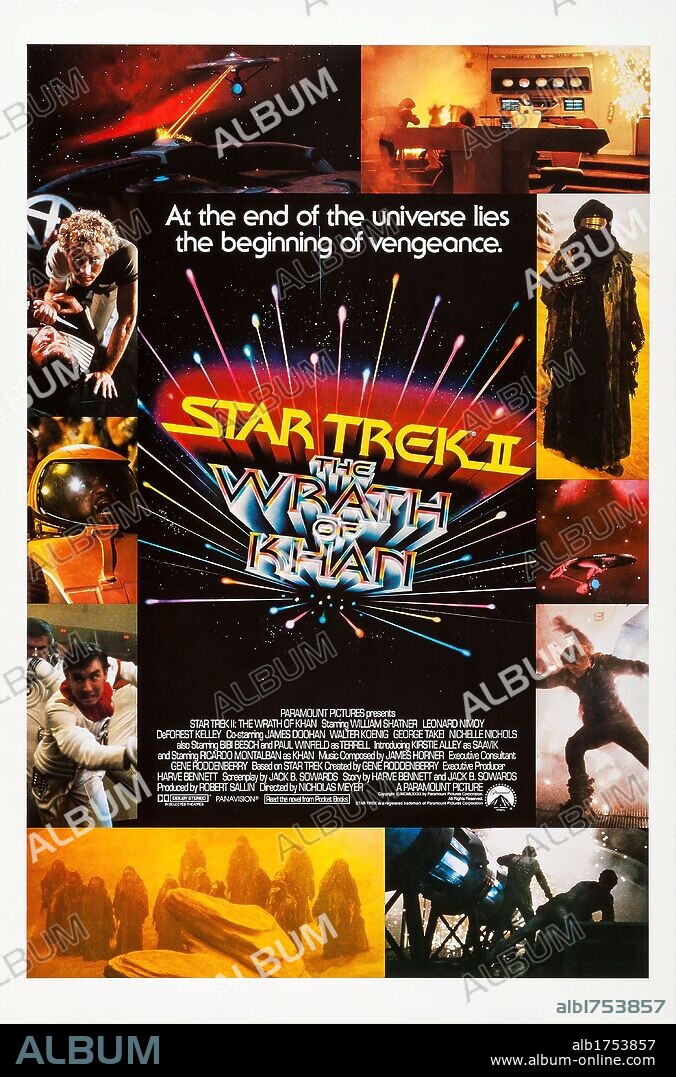Poster de STAR TREK II: LA IRA DE KHAN, 1982 (STAR TREK II: THE WRATH OF KHAN), dirigida por NICHOLAS MEYER. Copyright PARAMOUNT PICTURES.