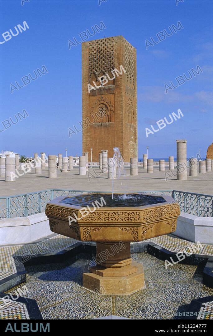 Hassan Mosque and Tower, Rabat, Morocco, North Africa.