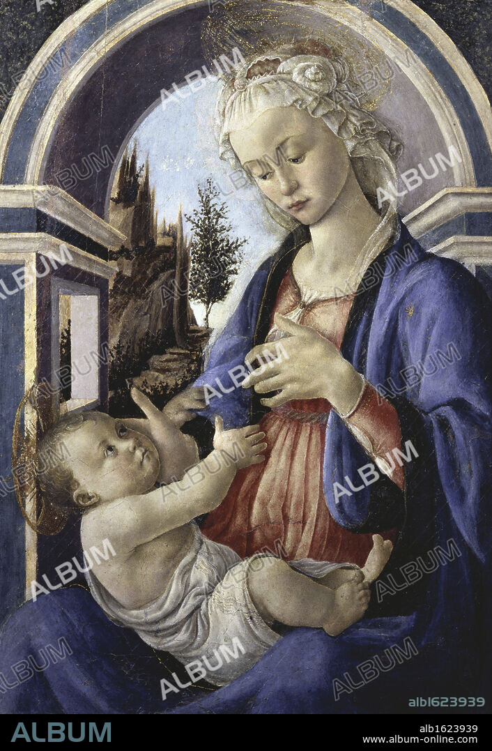 Virgin and Child   Sandro Botticelli (1444-1510/Italian)   Musee du Petit-Palais, Avignon, France.