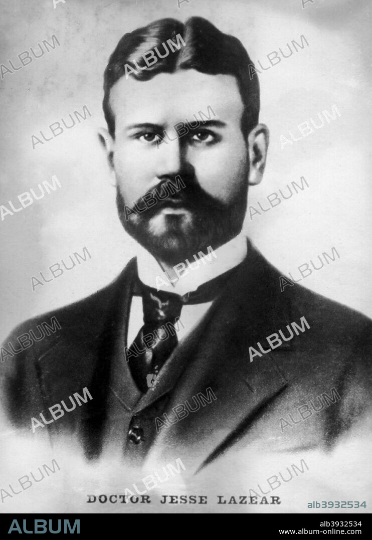 Dr Jesse Lazear, belonged to the american commission and researched the  yellow fever Finlay. He was stung by an infected mosquito in September 1900 and died the the following day.  Cigar card from the History of Cuba, Geografico Universal, Propaganda de los Cigarros Susini y La Corona, Tabacalera Cubana.