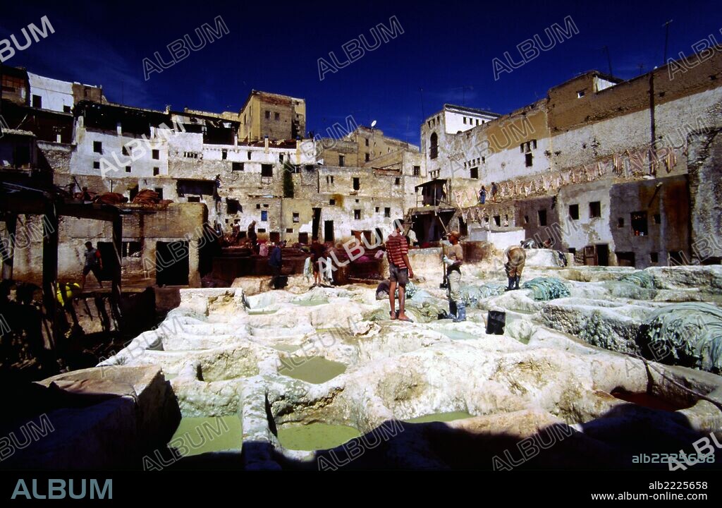 Tenerías (Souk Dabbaghin). Fes el Bali. Fez.Ciudad Imperial.Marruecos.Africa.