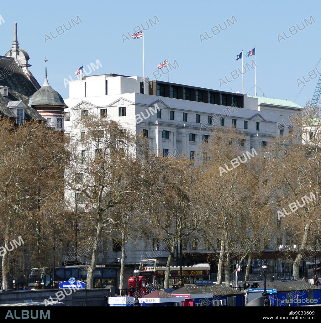 New Scotland Yard, London. Headquarters of the Metropolitan Police.