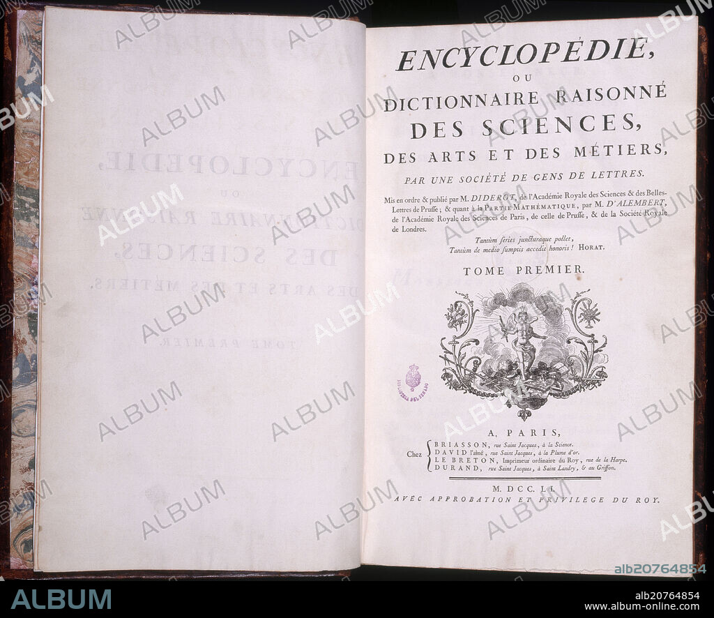 DENIS DIDEROT-JEAN LE ROND D ALEMBERT (S XVIII). ENCICLOPEDIA O DICCIONARIO RAZONADO DE LAS CIENCIAS LAS ARTES Y LOS OFICIOS 1751-1772.