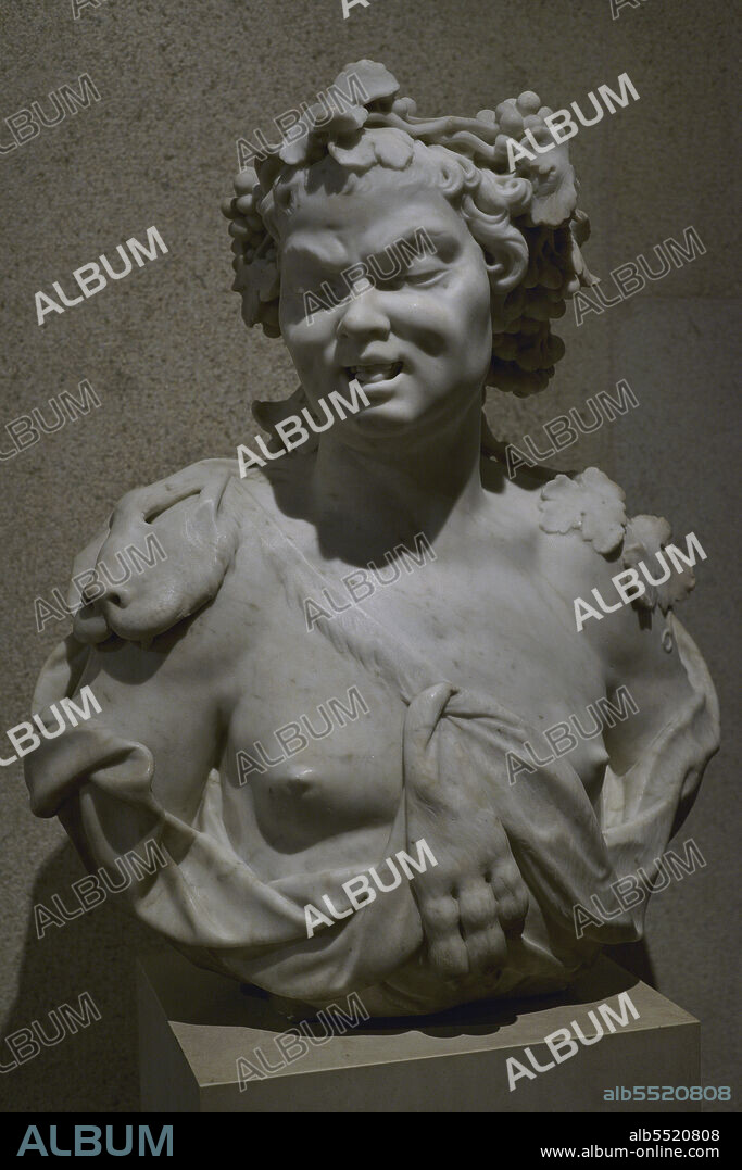 Jan van Logteren (1709-1745). Artista neerlandés. Busto de Baco. Amsterdam, siglo XVIII. Mármol blanco. Museo Calouste Gulbenkian. Lisboa. Portugal.