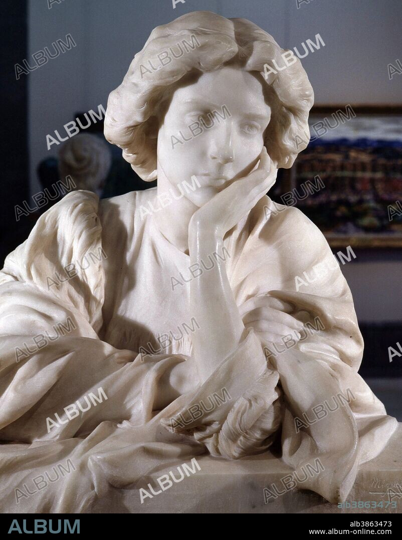 BLAY , MIGUEL. ESCULTOR ESPAÑOL . OLT 1866 - 1936. " SENSITIVA " , MARMOL. MUSEO BELLAS ARTES SAN FERNANDO . MADRID. SFGP / © KORPA.