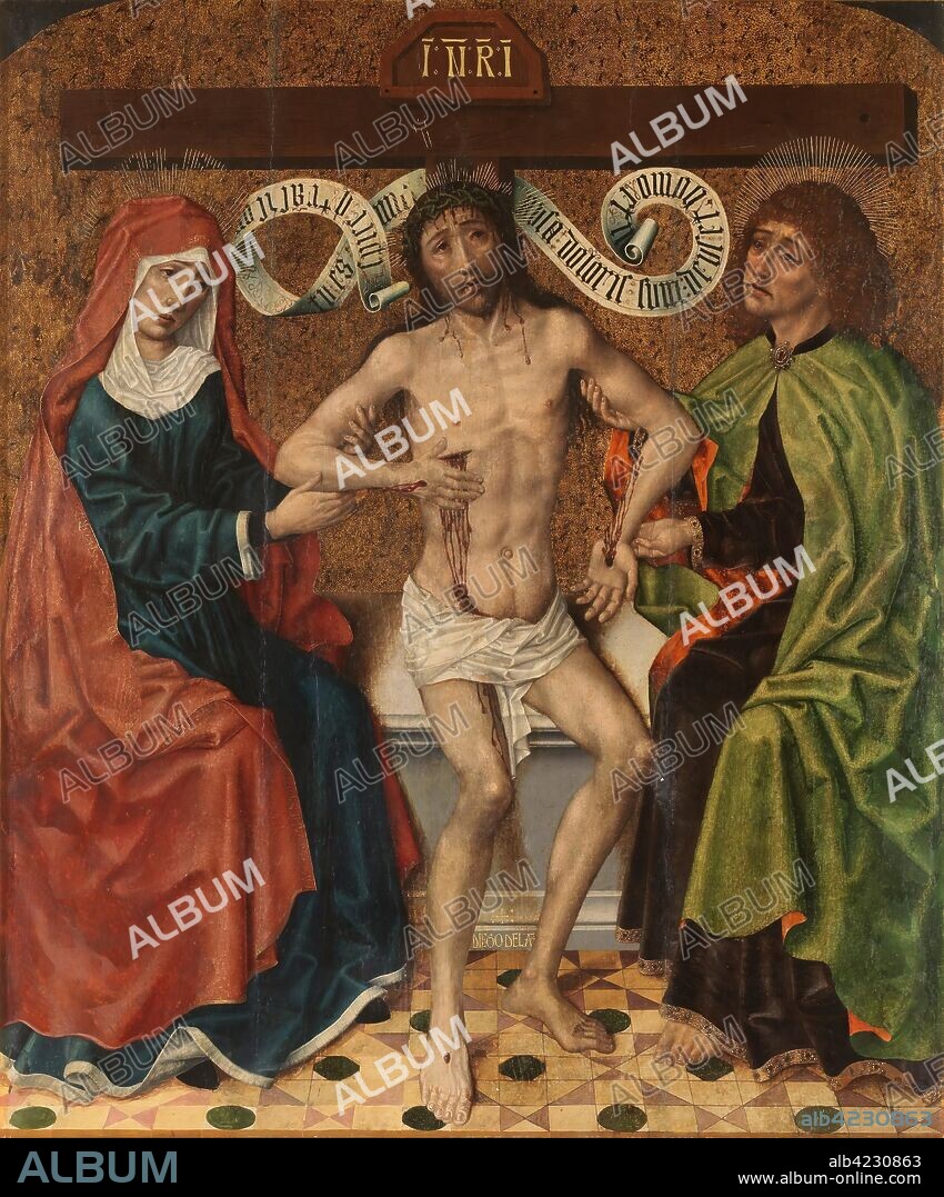 Diego de la Cruz / 'Christ between the Virgin and Saint John'. 1475 - 1480. Oil on pine panel.