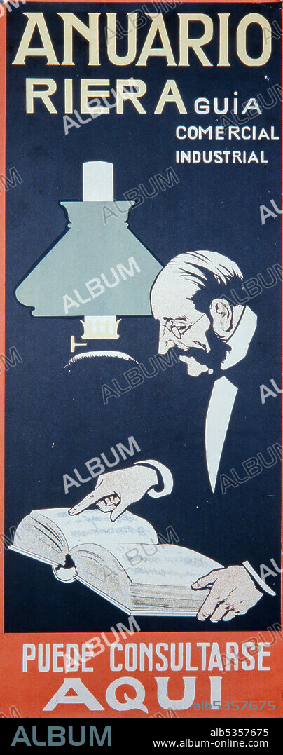 Cartel modernista. Anuario Riera. Colección privada.