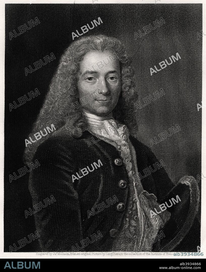 Voltaire, 18th century French author, playwright, satirist and man of letters, 19th century.