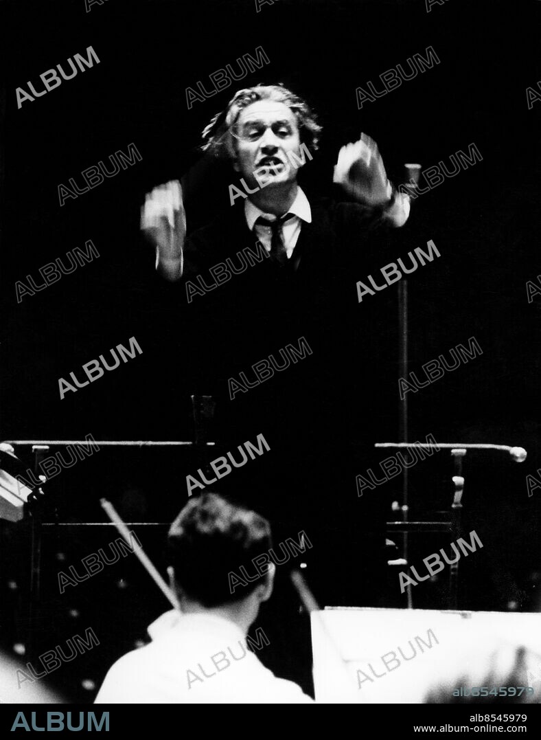 STOCKHOLM 1964.. Sergiu Celibidache, rumänsk dirigent, 1962-71 ledare för Sveriges Radios symfoniorkester. persons: Sergiu Celibidache sites: STOCKHOLM ;SVERIGE.
