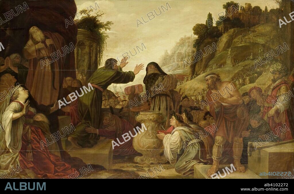 JACOB SYMONSZ PYNAS. Sts Paul and Barnabas worshipped as gods by the people of Lystra. Dating: 1628. Measurements: support: h 64 cm × w 104.7 cm.