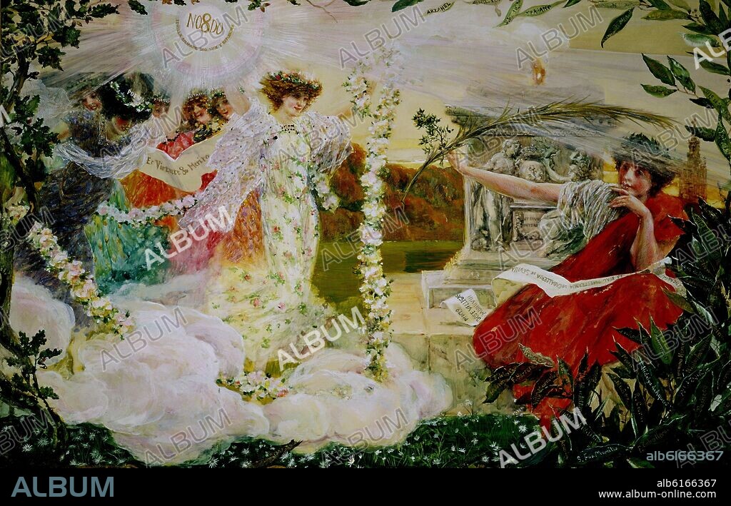 JOSE VILLEGAS CORDERO (1844-1921). ALBUM OF THE REAL MASTER OF SEVILLE - ALLEGIANCE TO POETRY - TRIBUTE TO THE ARTS.