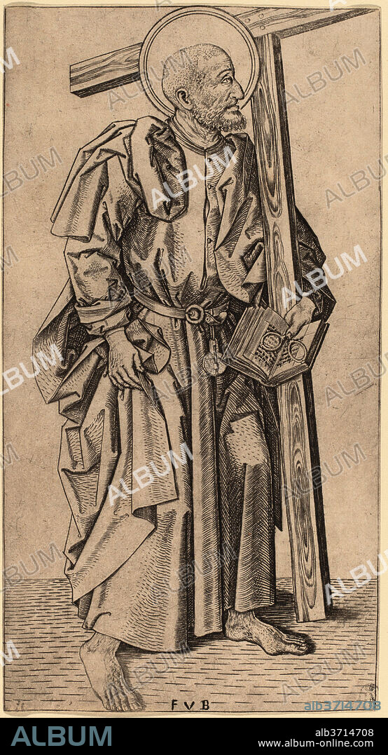 MASTER FVB. Saint Simon. Dated: c. 1490/1500. Dimensions: sheet: 18.1 x 9.5 cm (7 1/8 x 3 3/4 in.). Medium: engraving.