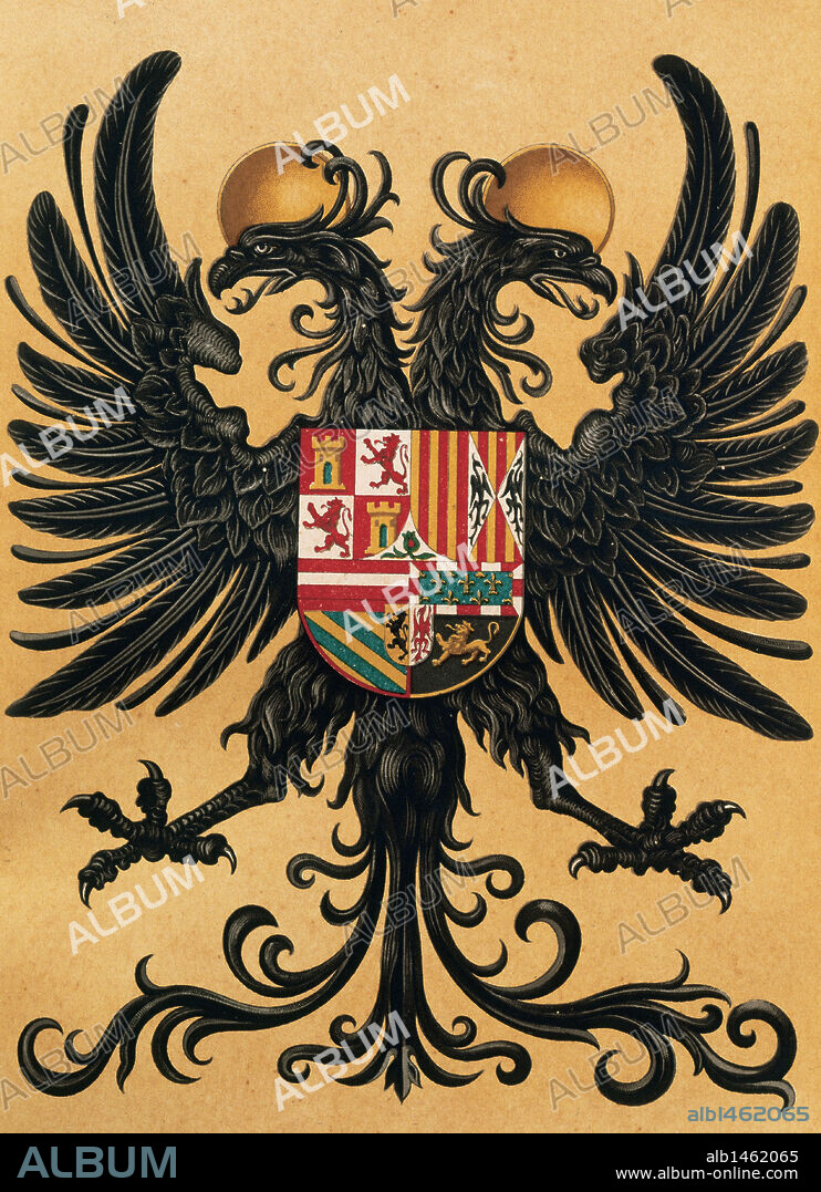"PENDON REAL CON EL AGUILA BICEFALA". Reinado de Carlos I de España y V de Alemania (1500-1558) .
