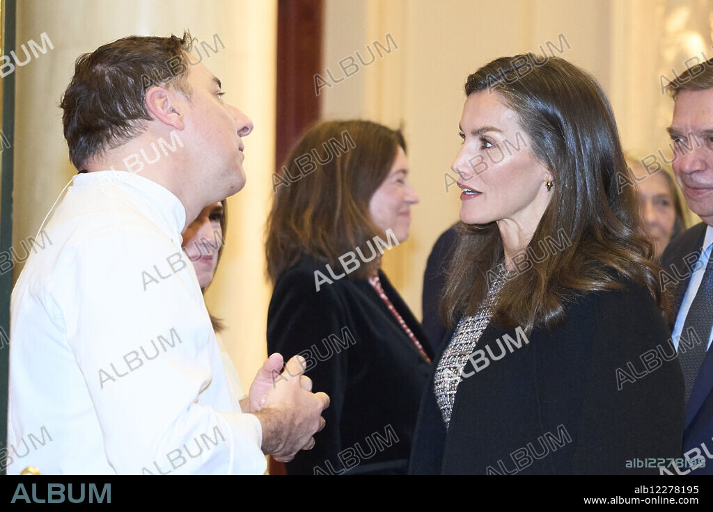 Queen Letizia of Spain attends 'Seeds for a sustainable future' event by the BBVA Microfinance Foundation at Marques de Salamanca Palace on January 15, 2025 in Madrid, Spain.