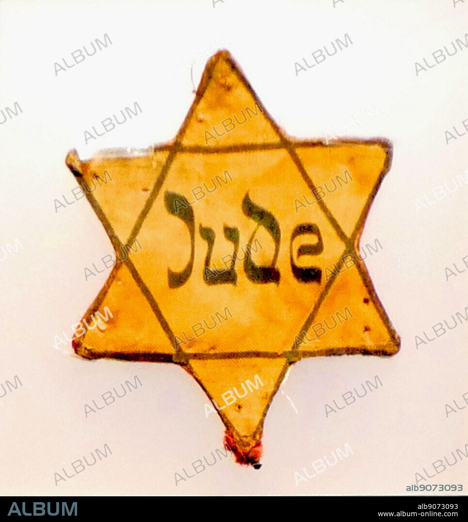 German Yellow badge, (Judenstern), that Jews wore in Nazi occupied Europe.