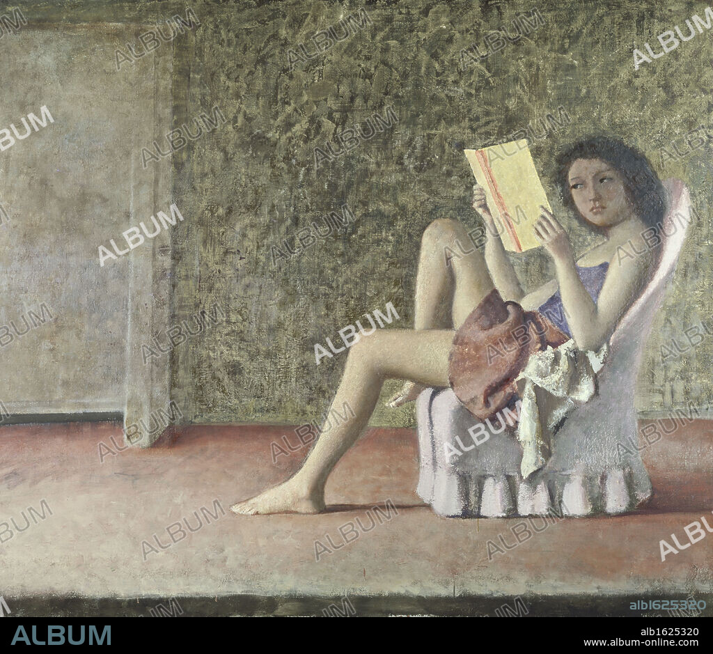 Katia Reading by Balthus, oil on canvas, circa 1968-1976, 1908-2001, Private Collection.