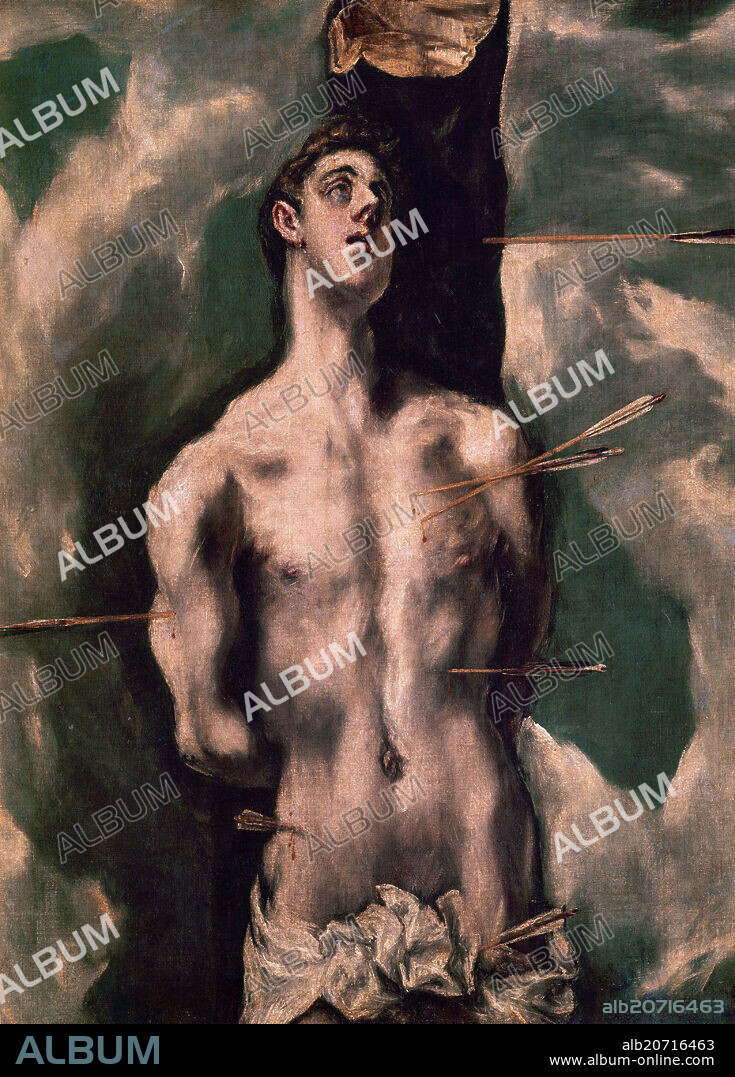 EL GRECO. 'Saint Sebastian' (detail), 1610-1614, Oil on canvas, P03002.