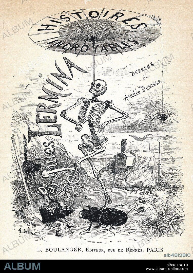 Histoires incroyables de Jules LERMINA (1839-1915). Frontispice illustre en 1885 par Amedee DENISSE (19-20 s.). Credit : Collection Jonas/Kharbine-Tapabor.