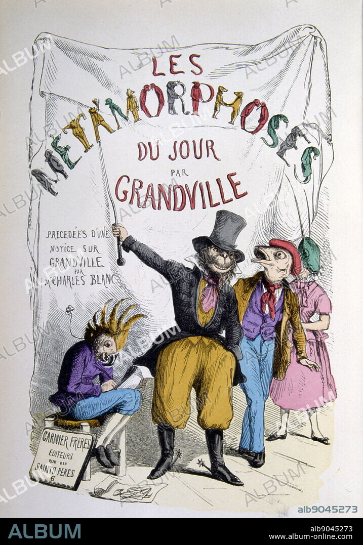 Jean-Ignace-Isidore Gerard Grandville, 'Les Metamorphoses du jour' 1829.illustration from a famous series of political caricatures.
