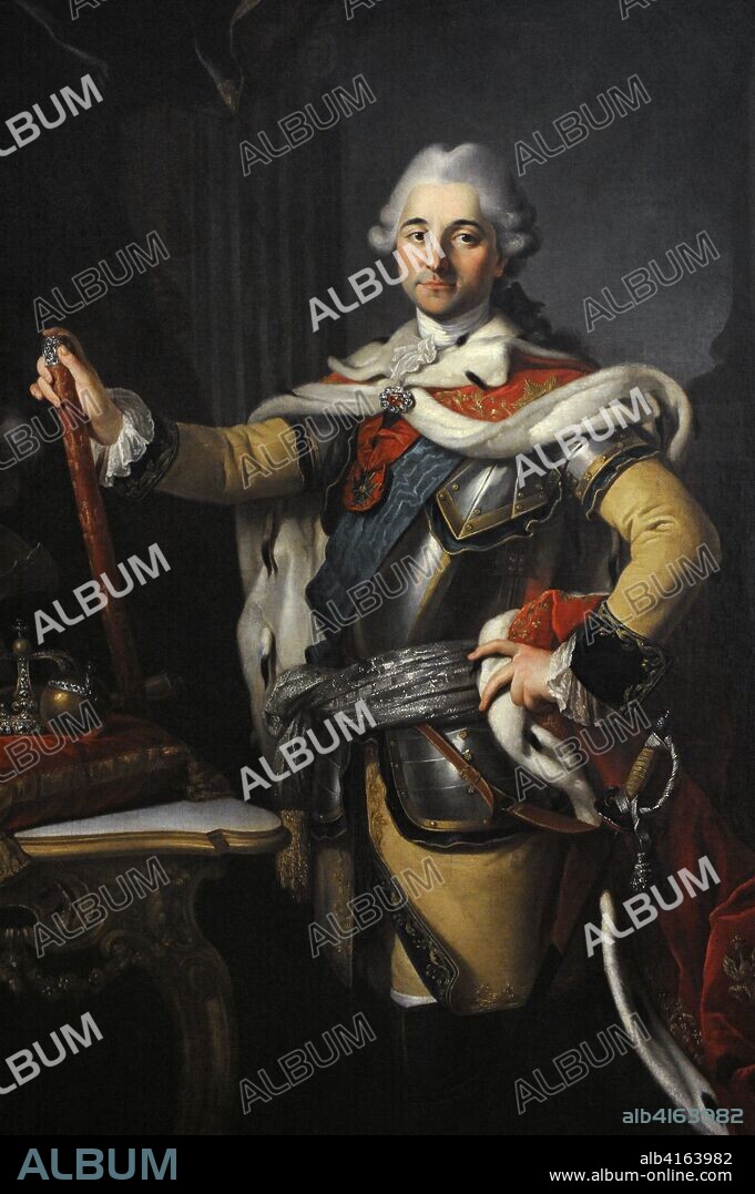 Stanislaw August Poniatowski (1732-1798). King of Poland. Portrait by Per Krafft the Elder (1724-1793). Detail. National Museum. Warsaw. Poland.