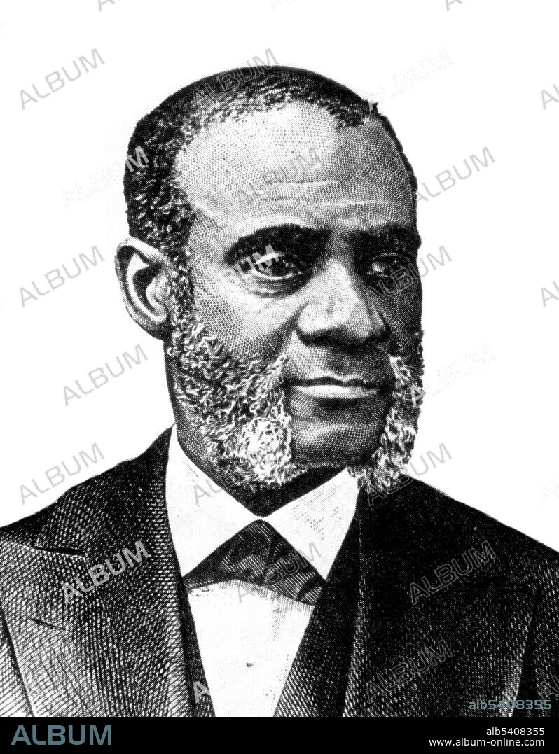 Henry Highland Garnet (December 23, 1815 - February 13, 1882) was an African-American abolitionist, minister, educator and orator. Having escaped with his family as a child from slavery in Maryland, he grew up in New York City. He was educated at the African Free School and other institutions, and became an advocate of militant abolitionism. In 1842, Garnet became pastor of the Liberty Street Presbyterian church, a position he held for six years. During this time, he published papers that combined religious and abolitionist themes. Closely identifying with the church, Garnet supported the temperance movement and became a strong advocate of political antislavery. Renowned for his skills as a public speaker, he urged black Americans to take action and claim their own destinies. For a period, he supported emigration of American free blacks to Mexico, Liberia, or the West Indies, but the American Civil War ended that effort. Garnet's last wish was to go to Liberia to live, even for a few weeks, and to die there. He was appointed as the U.S. Minister to Liberia in late 1881, and died in Africa two months later. Garnet was given a state funeral by the Liberian government and was buried at Palm Grove Cemetery in Monrovia. No artist credited, undated.