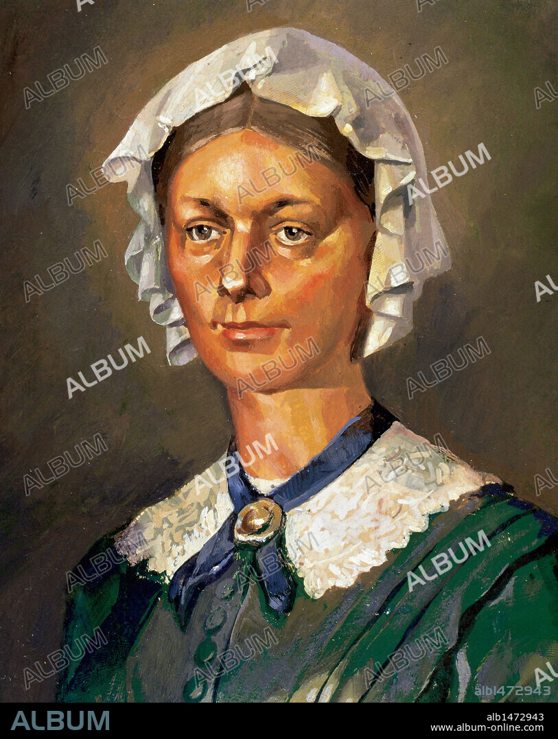 FLORENCE NIGHTINGALE (1820-1910). Filántropa británica. Organizó el socorro a los heridos durante la guerra de Crimea.