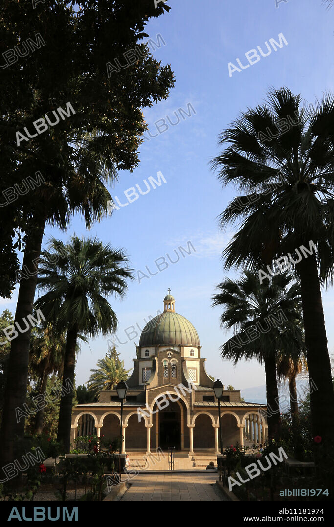 Church of the Beatitudes, Mount of Beatitudes, Galilee, Israel, Middle East.