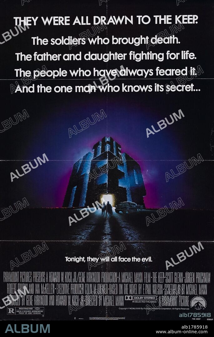 Poster de EL TORREON, 1983 (THE KEEP), dirigida por MICHAEL MANN. Copyright PARAMOUNT PICTURES.