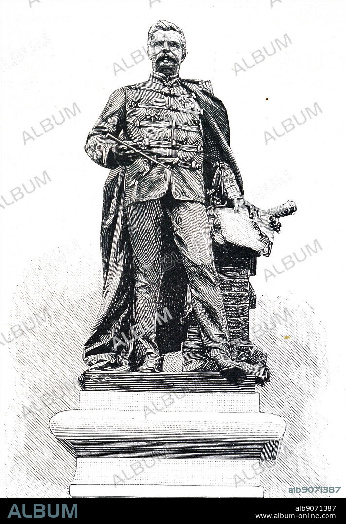 Statue of François Perrier (1835-1888) a French solider and geodesist. Dated 19th century.