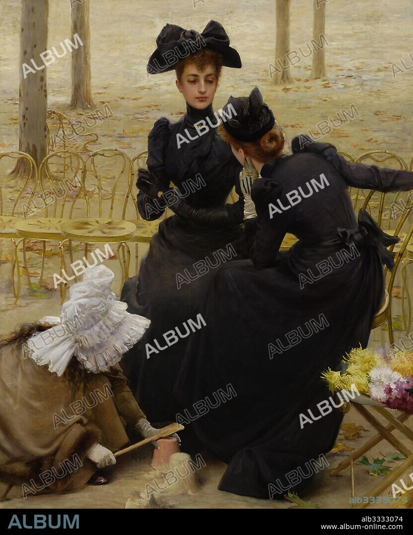 VITTORIO MATTEO CORCOS. Conversation in the Jardin du Luxembourg.