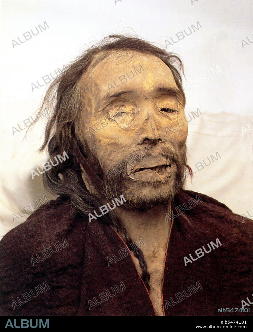 The Tarim mummies are a series of mummies discovered in the Tarim Basin in present-day Xinjiang, China, which date from 1800 BCE to 200 CE. Some of the mummies are thought to be associated with the presence of the Indo-European Tocharian languages in the Tarim Basin, although the evidence is not totally conclusive. Working with DNA samples, Victor H. Mair has concluded that the mummies are Caucasoid, likely speakers of an Indo-European language; that East Asian peoples began settling in the eastern portions of the Tarim Basin about 3,000 years ago. while the Uighur peoples arrived after the collapse of the Orkon Uighur Kingdom, largely based in modern day Mongolia, around the year 842.