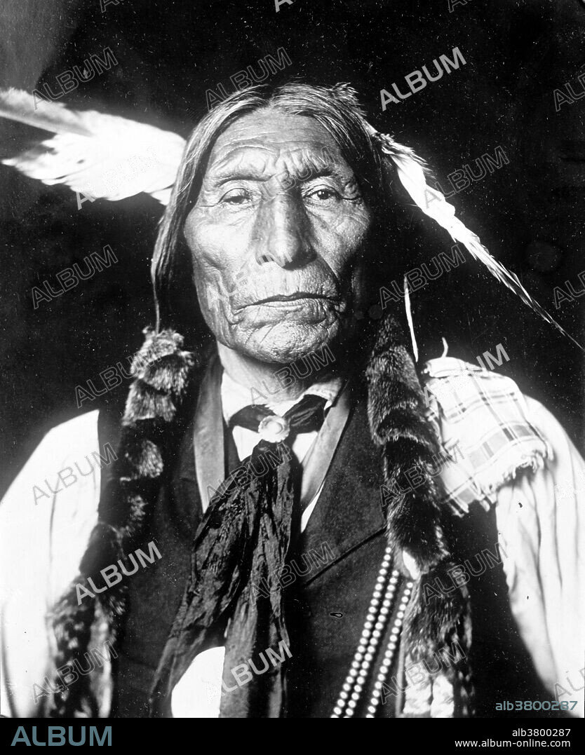 Wolf Robe or Ho'nÃ©hevotoomÃ¡he (circa 1838-41 - 1910) was a Southern Cheyenne chief. During the late 1870s he was forced to leave the open plains and relocate his tribe on to the Cheyenne and Arapaho Indian Reservation in Indian Territory. He was awarded the Benjamin Harrison Peace Medal in 1890 for his assistance in the Cherokee Commission. Photographs of Wolf Robe have been popular throughout the last century. Numerous painters and sculptors have, in turn, created artworks based upon these photographs. Although it is unlikely, some people believe his was the model for the Indian Head nickel. Photograph credited to National Photo Company circa 1908-10.