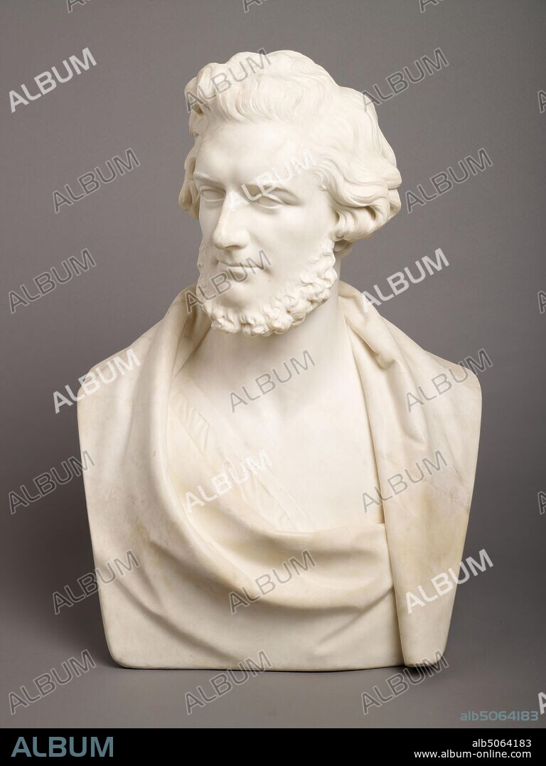 Bust of Felix Mendelssohn-Bartholdy, 1850 Sculptor: Peter Hollins, Sculpture, Male, Marble.