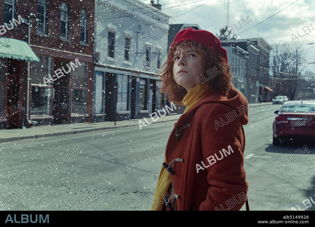 JESSIE BUCKLEY en ESTOY PENSANDO EN DEJARLO, 2020 (I'M THINKING OF ENDING THINGS), dirigida por CHARLIE KAUFMAN. Copyright Likely Story / Projective Testing Service.
