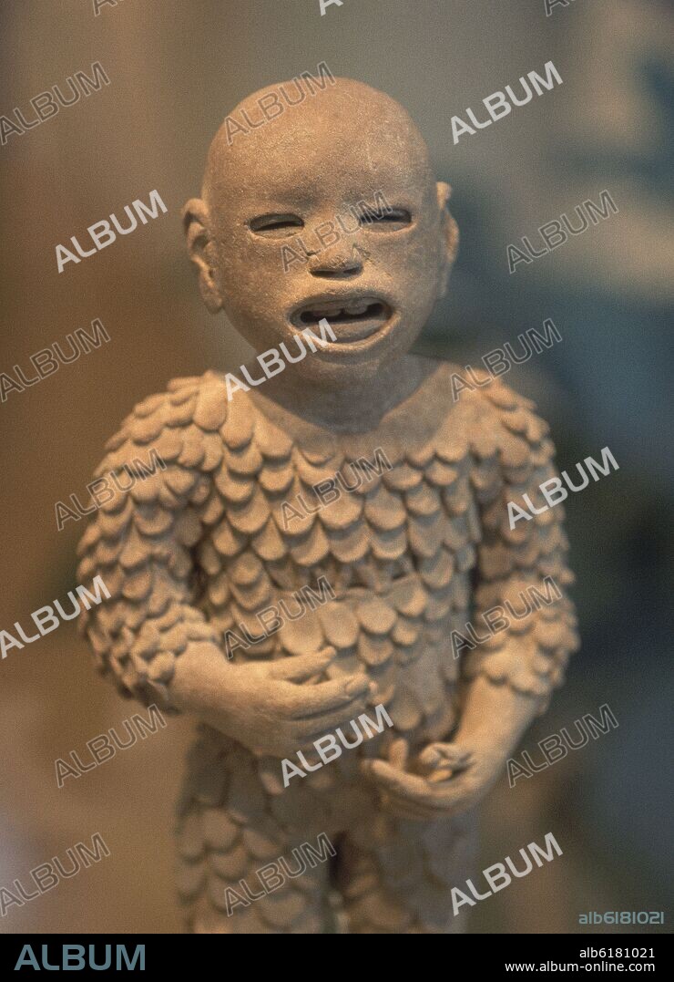 XIPE TOTEC-900-1200- NUESTRO SEÑOR EL DESOLLADO-DIOS AZTECA DE LA AGRICULTURA-MEXICO-.