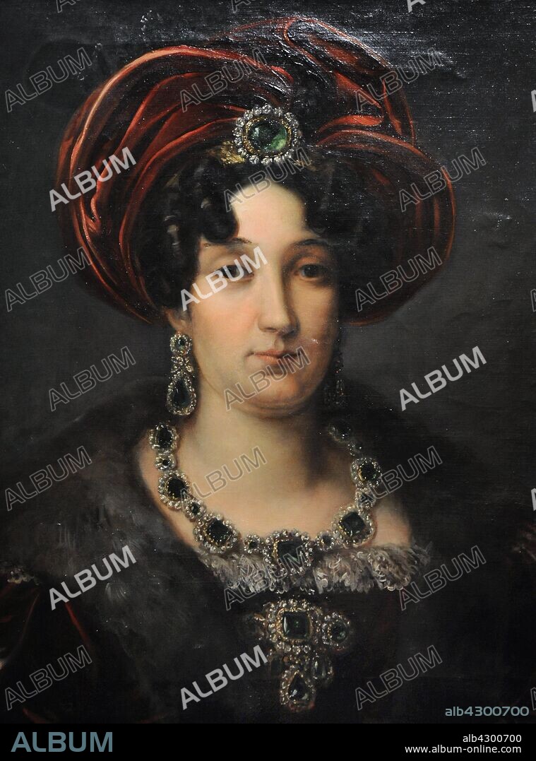 Valentin Carderera y Solano (1796-1880). Spanish painter. Portrait of Maria  Teresa Orsini, Princess Doria, 1822-1831. Museum of Romanticism. Madrid.  Spain. - Album alb4300700