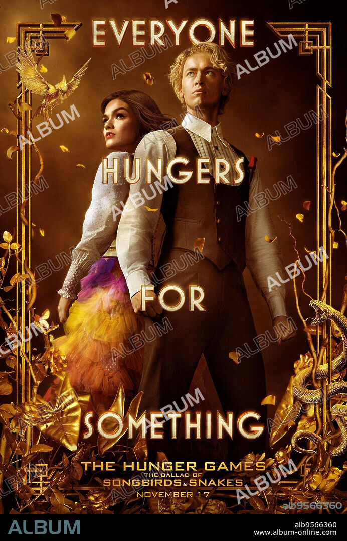 Poster de JUEGOS DEL HAMBRE: LOS JUEGOS DEL HAMBRE: BALADA DE PAJAROS CANTORES Y SERPIENTES, 2023 (THE HUNGER GAMES: THE BALLAD OF SONGBIRDS AND SNAKES), dirigida por FRANCIS LAWRENCE. Copyright LIONSGATE.