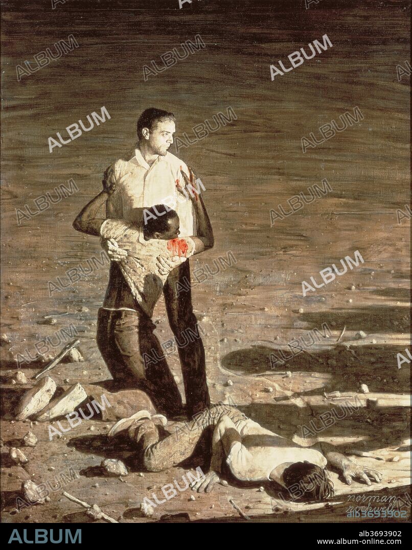 NORMAN ROCKWELL. Southern Justice (Murder in Mississippi).