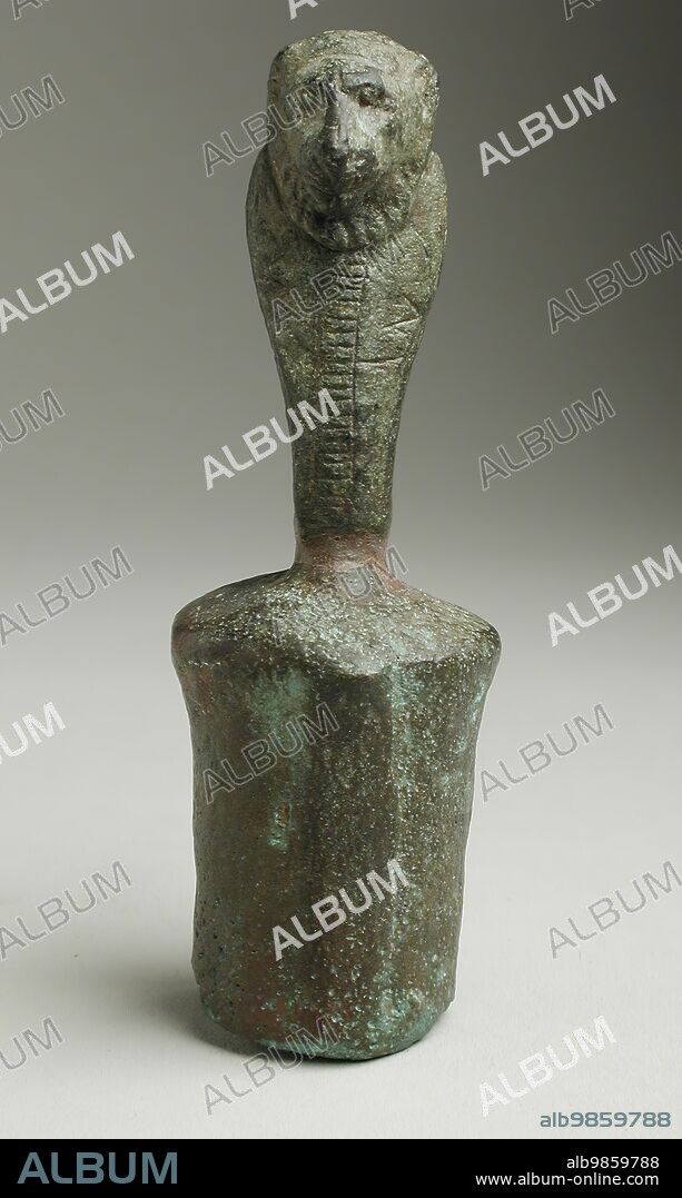 Staff Finial with Lioness Headed Cobra, Probably Ptolemaic Period (332-30 BCE).