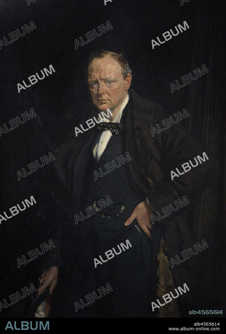 WILLIAM ORPEN (1878-1931). IRISH PAINTER.. Winston Churchill (1874-1965). Político británico. Primer Ministro del Reino Unido (19401945, 19511955). Retrato realizado por William Orpen (1878-1931). Óleo sobre lienzo, 1916. National Portrait Gallery. Londres. Inglaterra.