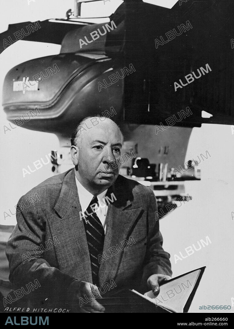 ALFRED HITCHCOCK in VERTIGO, 1958, directed by ALFRED HITCHCOCK. Copyright Alfred J. Hitchcock Productions.