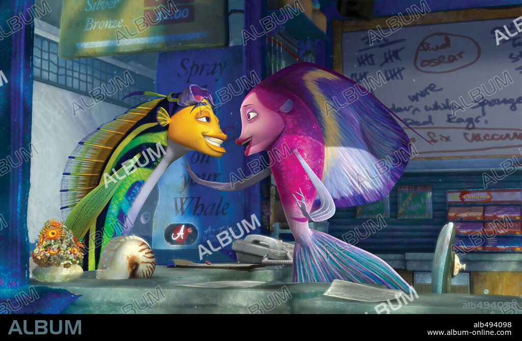 EL ESPANTATIBURONES, 2004 (SHARK TALE), dirigida por BIBO BERGERON y VICKY JENSON. Copyright DREAMWORKS SKG.