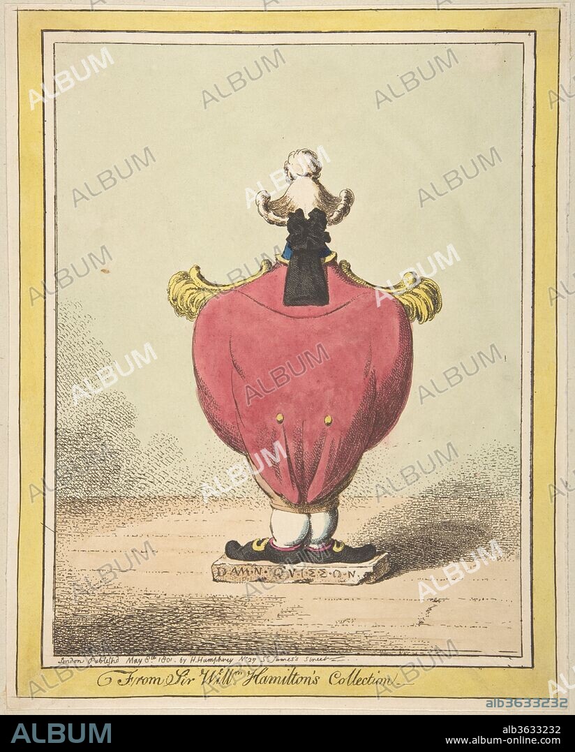 From Sir William Hamilton's Collection. Artist: James Gillray (British, Chelsea 1756-1815 London). Dimensions: sheet: 10 3/16 x 8 1/16 in. (25.8 x 20.5 cm). Publisher: Hannah Humphrey (London). Date: May 8, 1801.