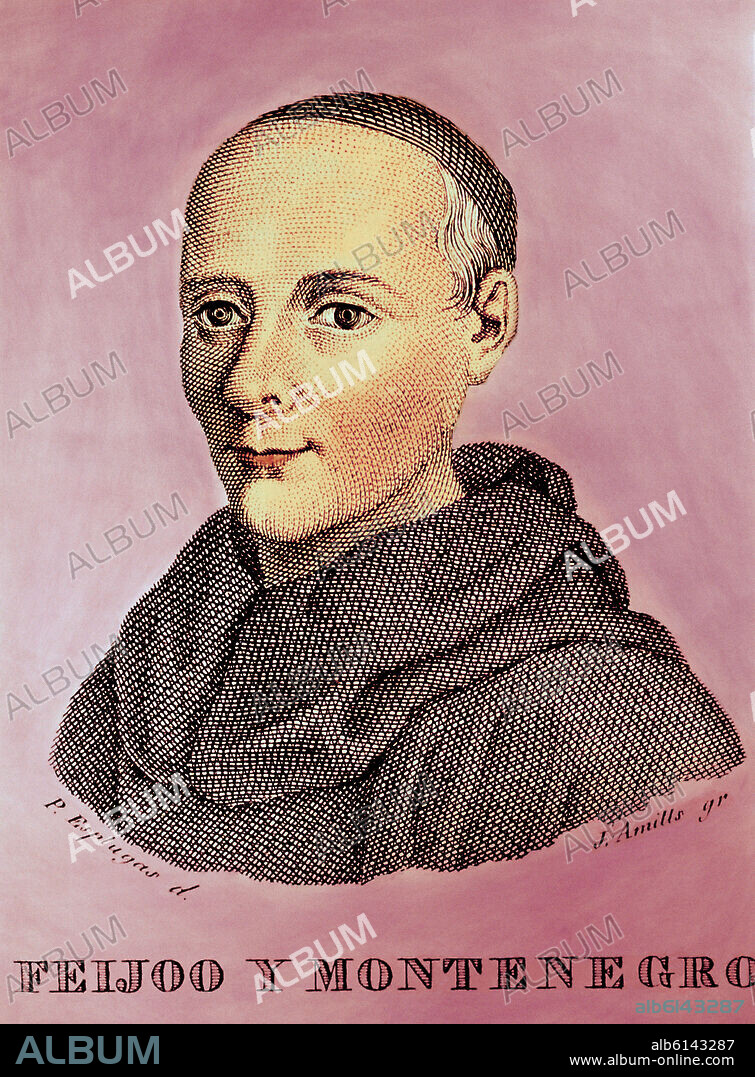 JUAN AMILLS (1800-53) GRABADOR. BENITO JERONIMO FEIJOO (PADRE FEIJOO) - 1676/1764.