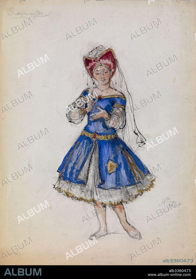 ALEXANDRE BENOIS. Costume design for the ballet Raymonda by A. Glazunov.