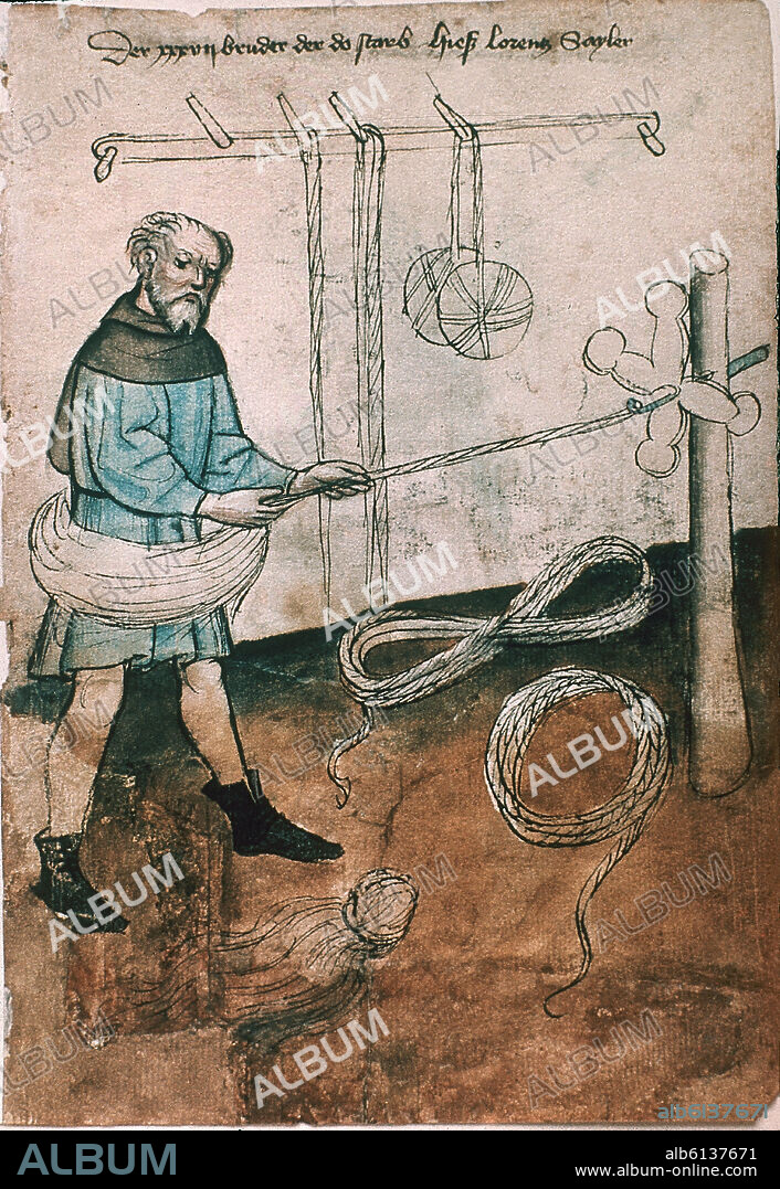 MINIATURA - EL CORDELERO - ARTESANO MEDIEVAL.