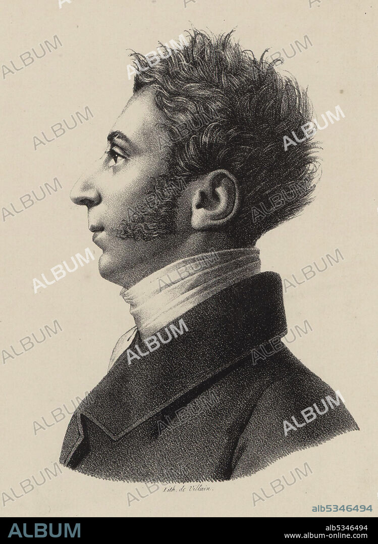 FRANCOIS LE VILLAIN. Portrait of Franz Xavier Wolfgang Mozart (1791-1844).