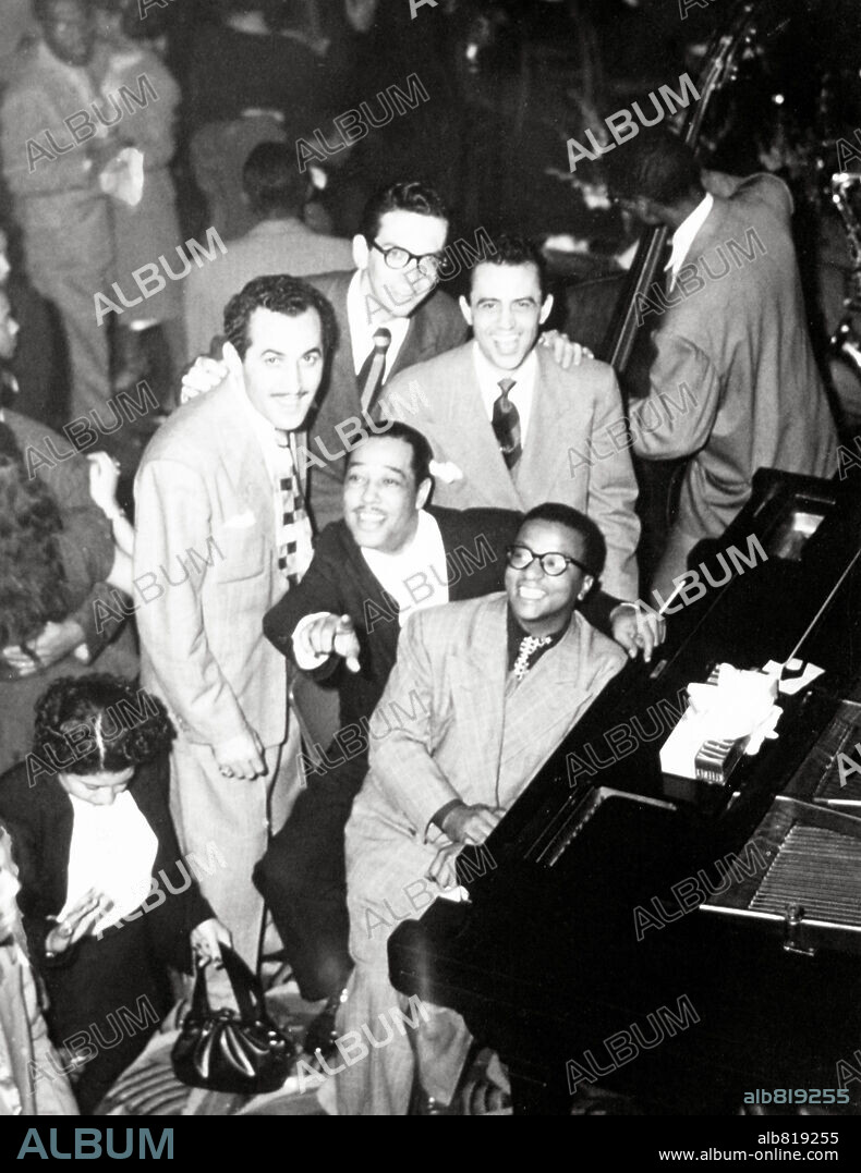 Duke Ellington, Boyb Raeburn, W. Conover, C. Ventura & Billy Strauyhorn. Washington D.C., 1952.