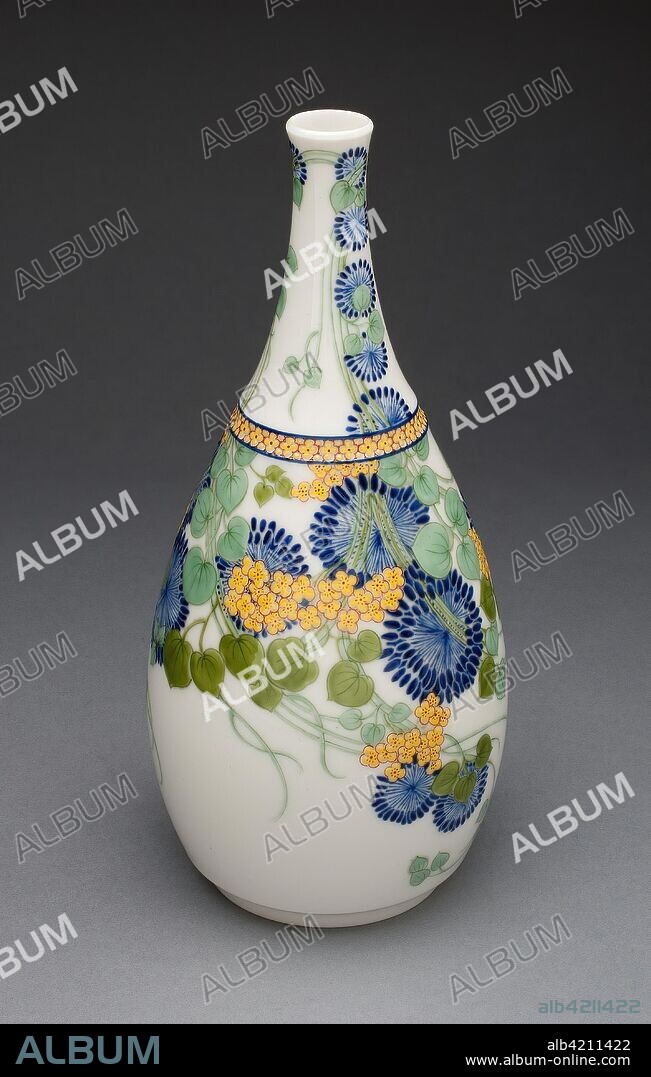 MANUFACTURE NATIONALE DE SEVRES. Vase. Sèvres Porcelain Manufactory; French, founded 1740. Date: 1904. Dimensions: 22.2 x 10.5 cm (8 3/4 x 4 1/8 in.). Porcelain with polychrome enamels. Origin: Sèvres.